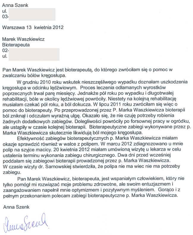 Referencje Marek Waszkiewicz